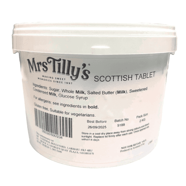 Mrs Tilly's Scottish Tablet - 1 x 2kg Bucket