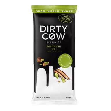 Dirty Cow Pistachi Yo! Plant Based Chocolate - 1 x 80g Bar