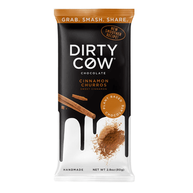 Dirty Cow Cinnamon Churros Plant Based Chocolate - 1 x 80g Bar