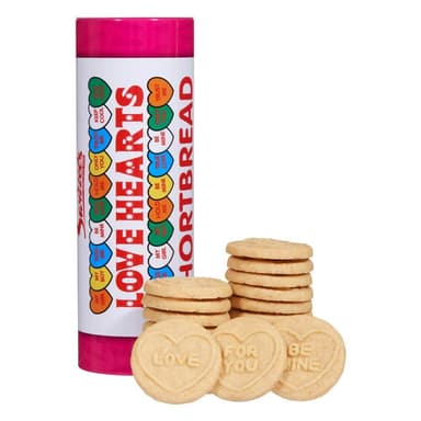 Swizzels Love Hearts Pure Butter Shortbread Biscuits - 1 x 150g Gift Tin