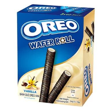Oreo Vanilla Cream Filled Wafer Rolls - 20 x 54g Boxes