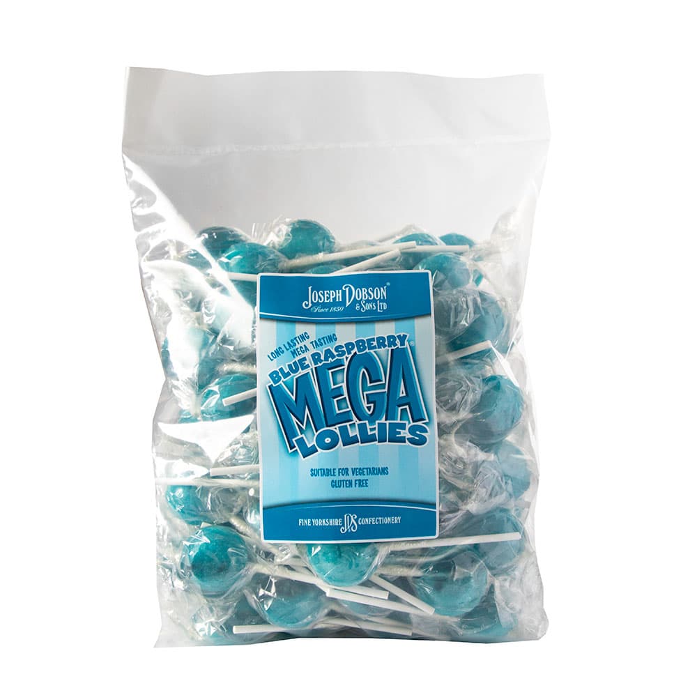 Dobsons Wrapped Blue Raspberry Mega Lollies 1.9kg