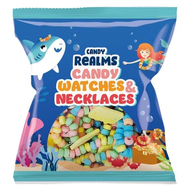 Candy Realms Candy Watches & Necklaces - 12 x 102g Bags