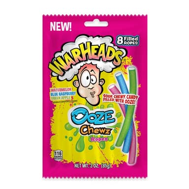 Warheads Sour Ooze Chewz Ropes Bag 85g