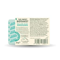 The Sweet Botanist Mellow Mint CBD Peppermint Gum 21g Back