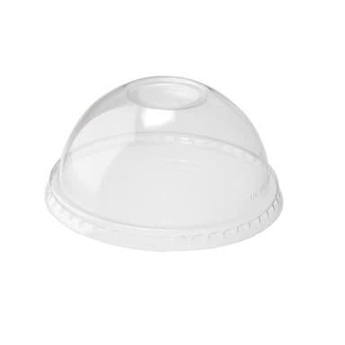 Accessories 12 oz Clear Dome Lid with Hole