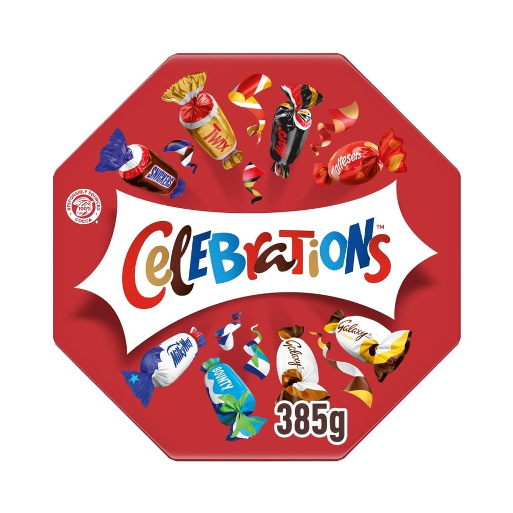 Celebrations Centrepiece Box Chocolate & Biscuit Bars 385g