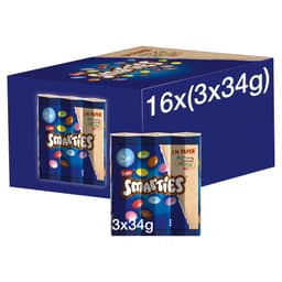 Smarties Milk Chocolate Tube 3 Pack 102g