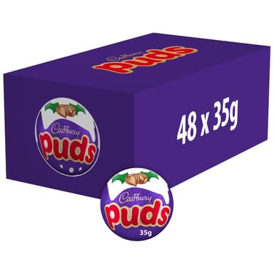 Cadbury Dairy Milk Chocolate Puds Single - 48 x 35g Eggs