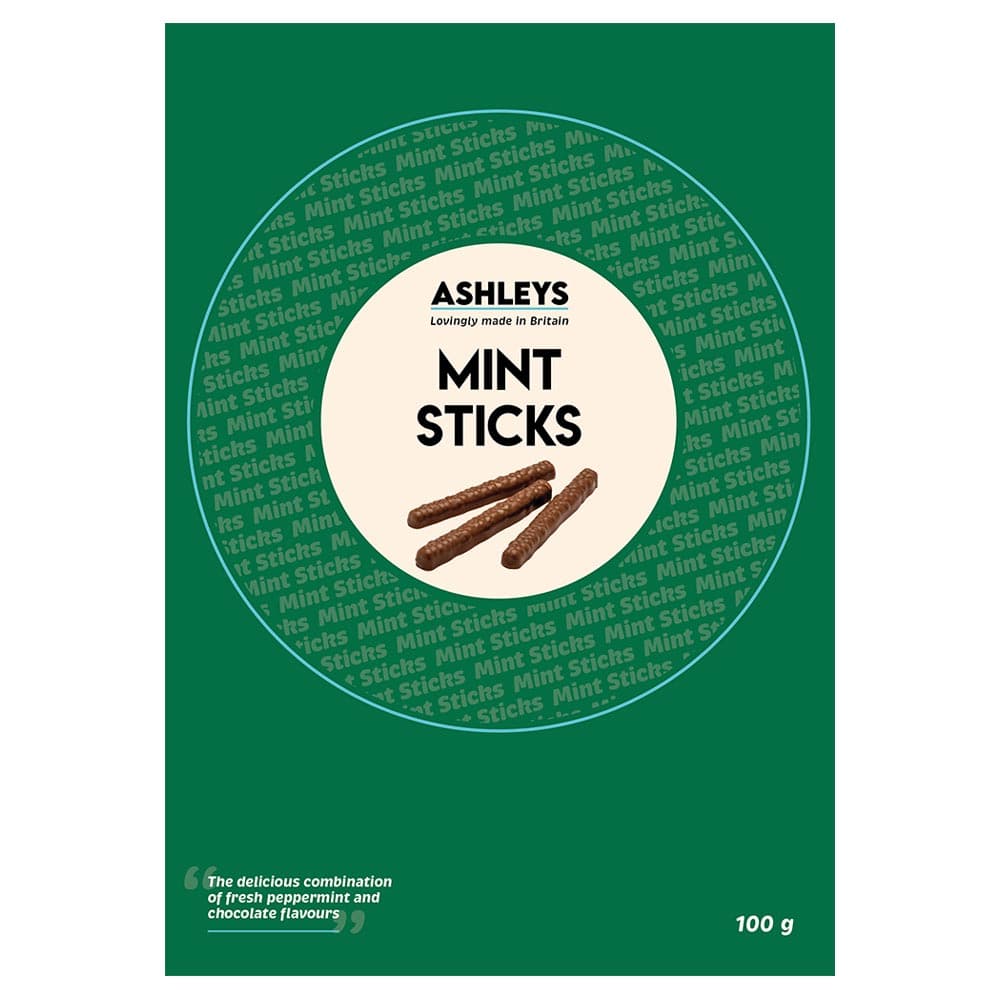 Ashleys Mint Sticks Box 110g