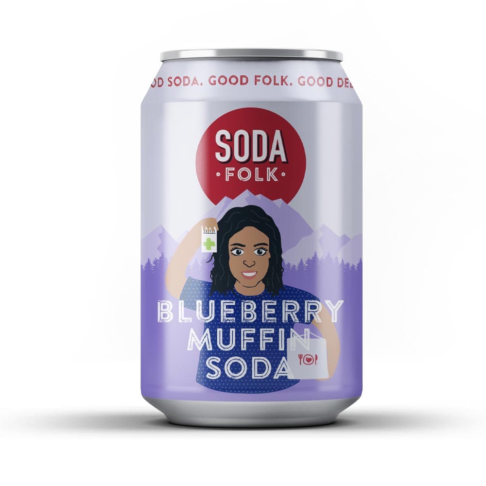 Soda Folk Blueberry Muffin Soda Can 330ml