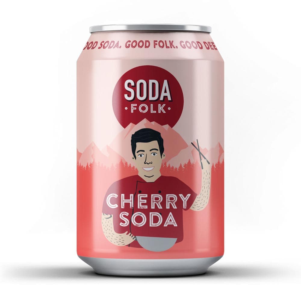 Soda Folk Cherry Soda Can 330ml