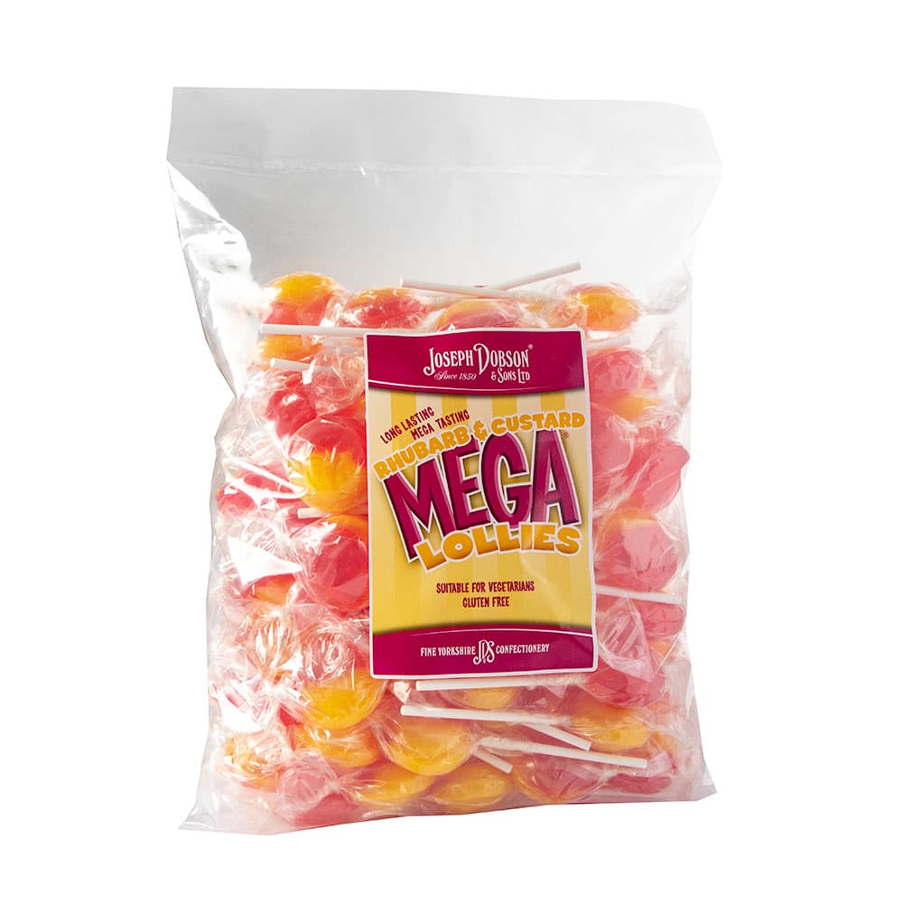 Dobsons Wrapped Rhubarb & Custard Mega Lollies 1.9kg