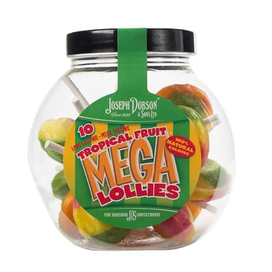 Dobsons Tropical Fruit Mega Lollies - 6 x 225g Gift Jars