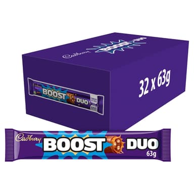 Cadbury Boost Chocolate - 32 x 63g Duo Bars