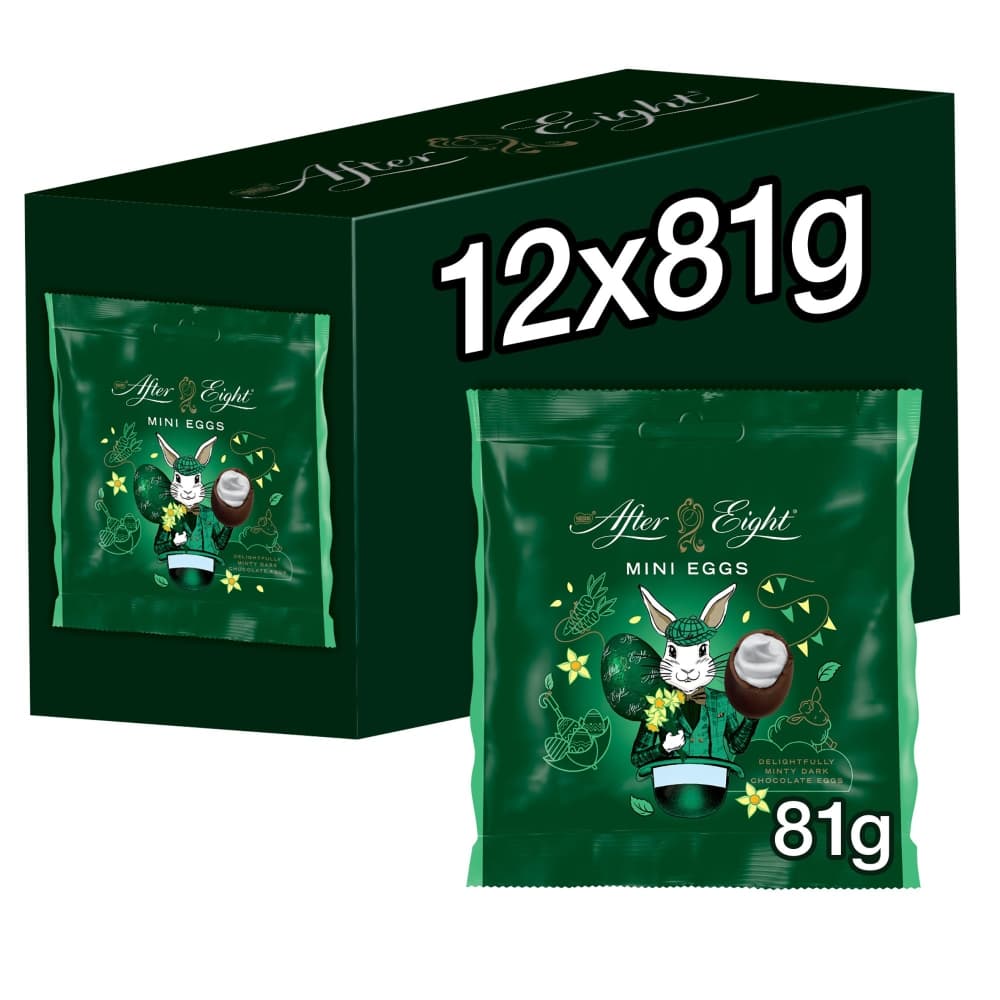 After Eight Dark Mint Chocolate Easter Mini Eggs Sharing Bag 81g 