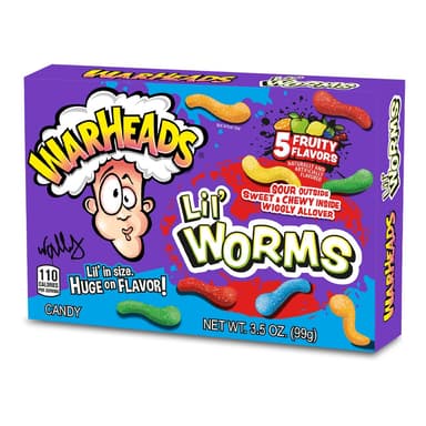 Warheads Lil' Worms - 12 x 99g Theatre Boxes