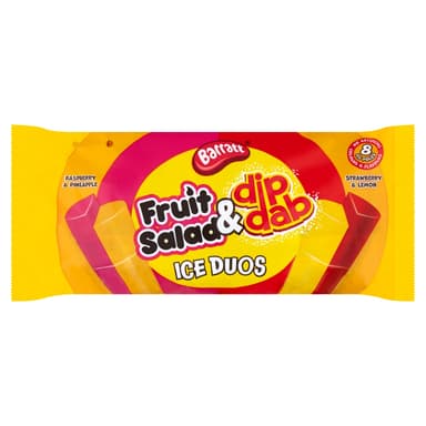 Barratt Fruit Salad & Dip Dabs Ice Duos - 14 x 640ml Packs