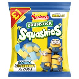 Swizzels Drumstick Squashies Banana & Blueberry Flavour 120g £1 PMP