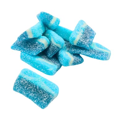 Kingsway Vegan Fizzy Blue Raspberry Slices - 1 x 3kg Bag