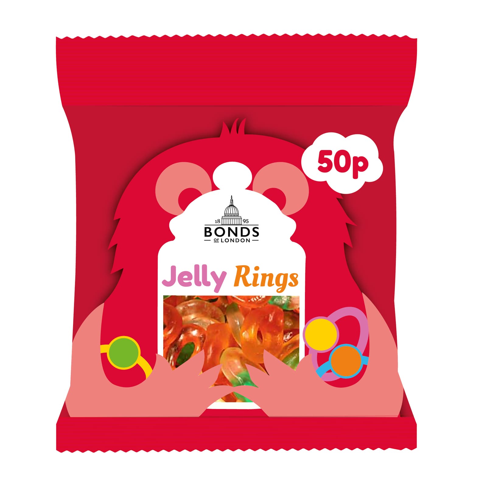 Bonds Jelly Friendship Rings Treat Bags 50g 50p PMP