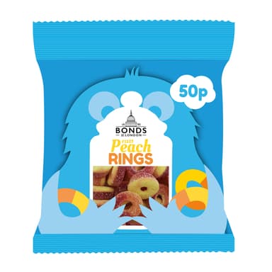 Bonds Fizzy Peach Rings - 20 x 50g Treat Bags