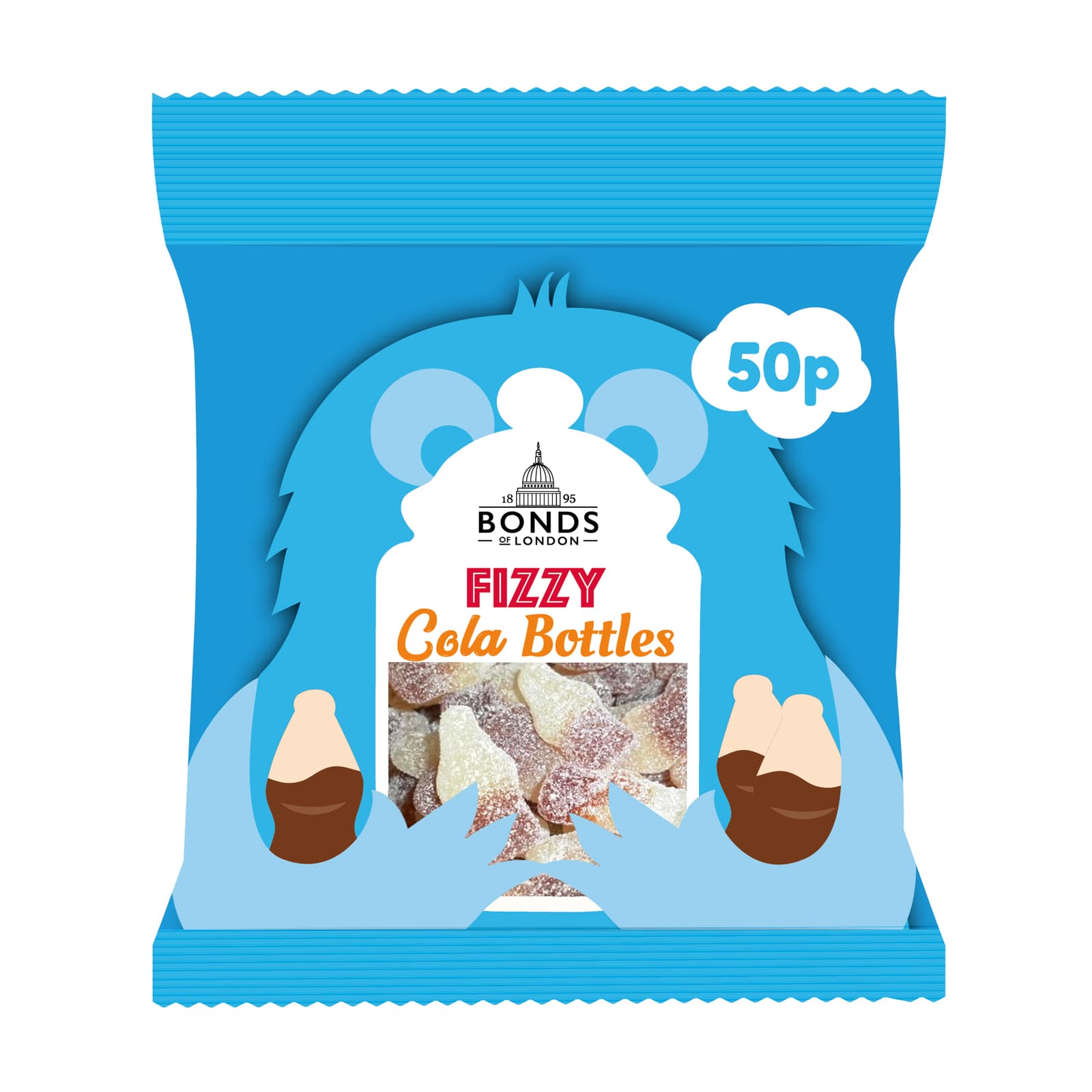 Bonds Fizzy Cola Bottles Treat Bags 50g 50p PMP