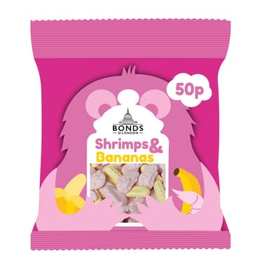 Bonds Shrimps & Bananas - 20 x 50g Treat Bags