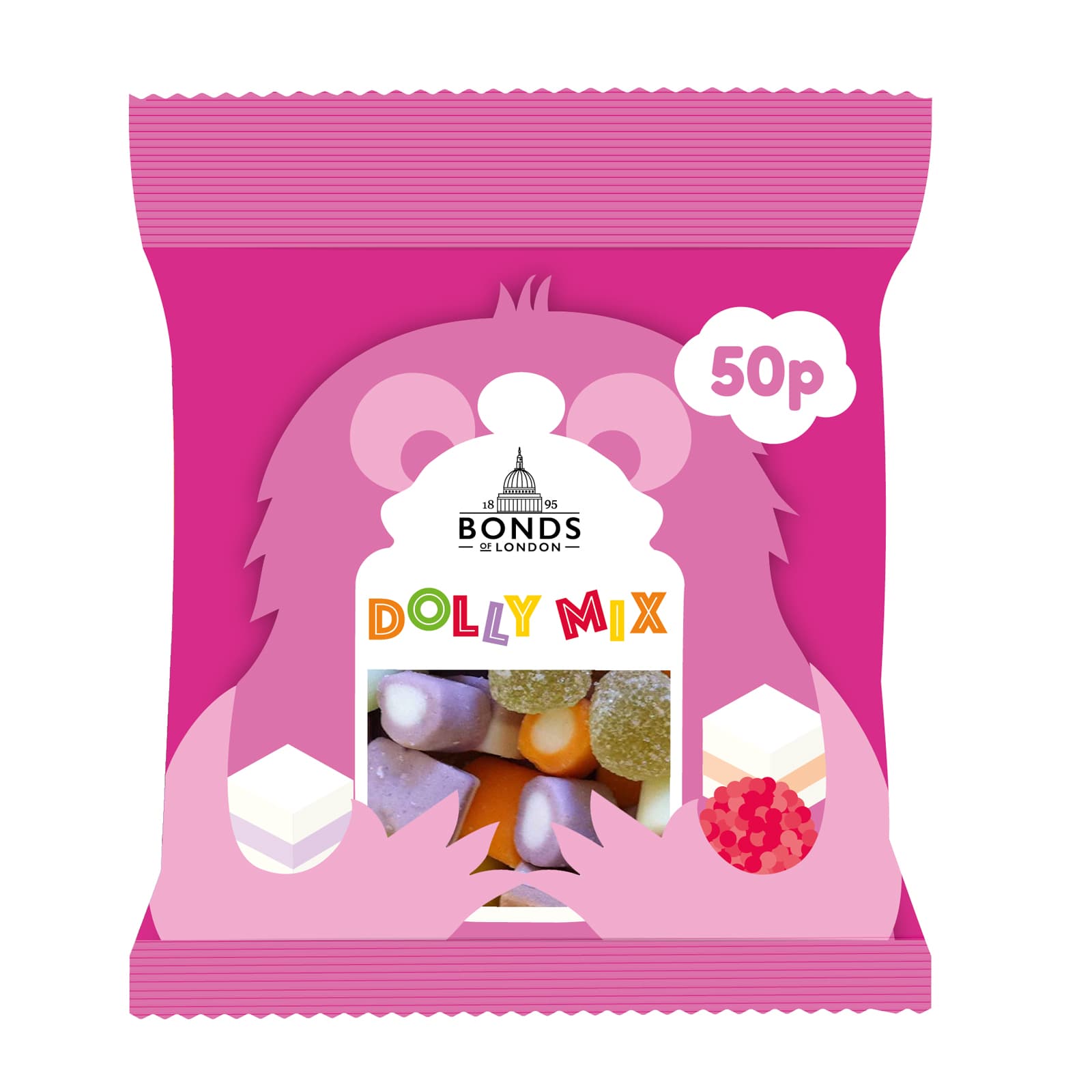 Bonds Dolly Mixture Treat Bags 50g 50p PMP