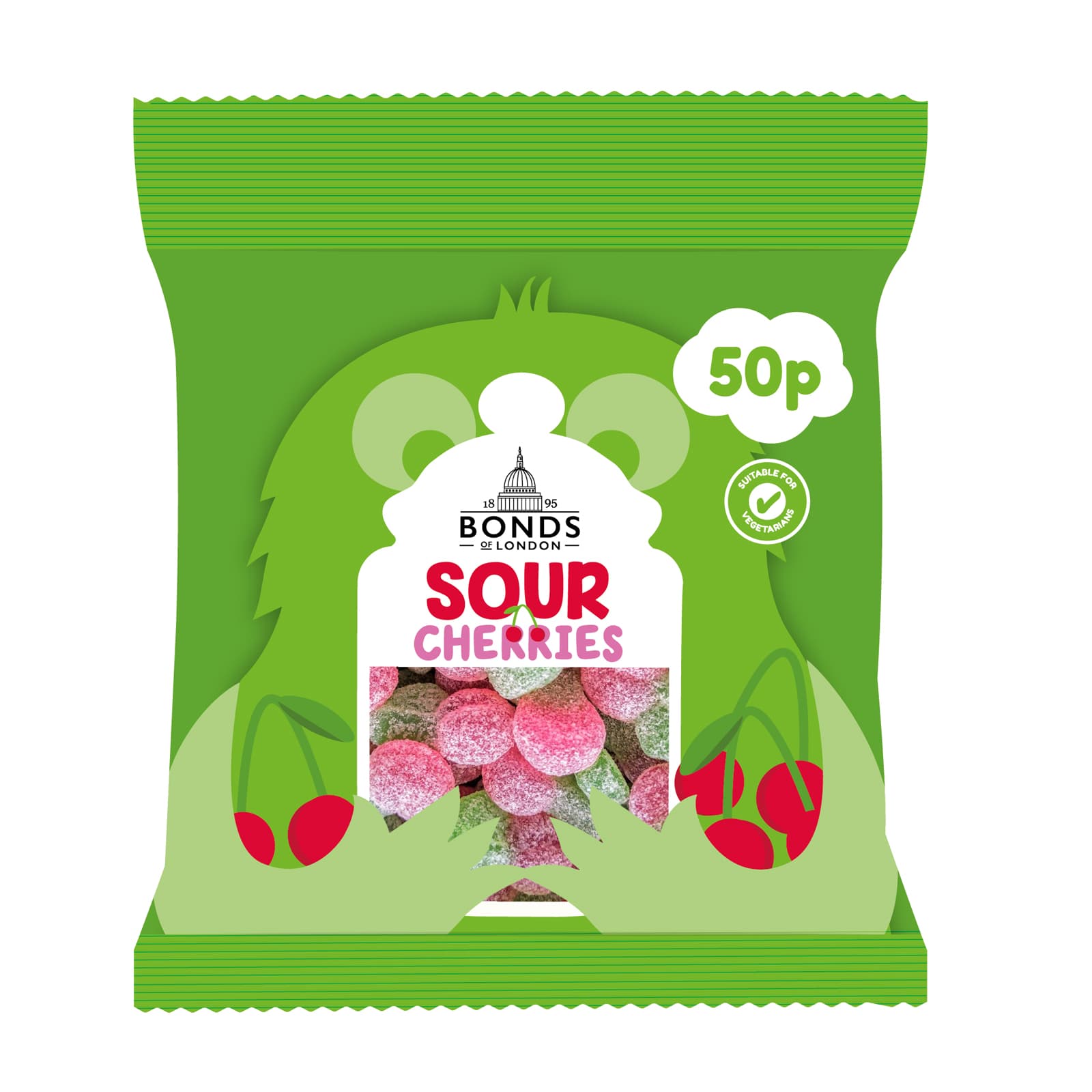 Bonds Sour Cherries Treat Bags 50g 50p PMP