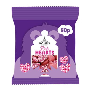 Bonds Pink Hearts - 20 x 40g Treat Bags