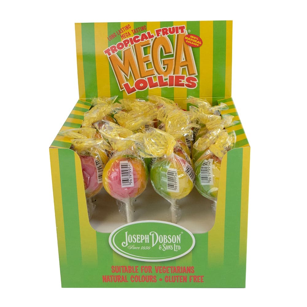 Dobsons Wrapped Tropical Fruit Mega Lollies CDU
