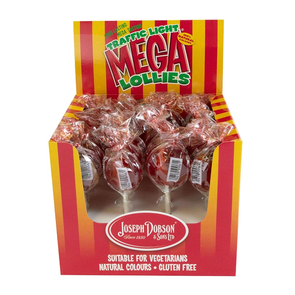 Dobsons Wrapped Traffic Light Mega Lollies CDU