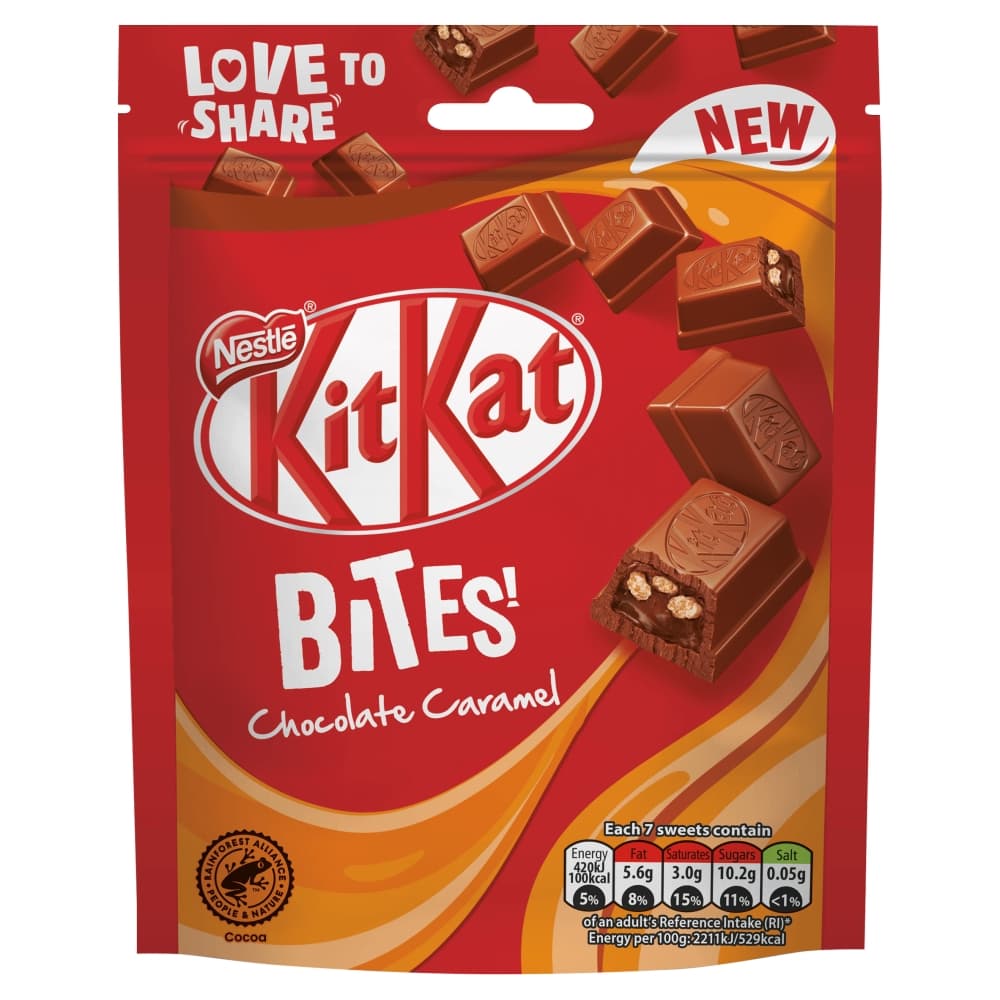 Kit Kat Bites Caramel Milk Chocolate Sharing Bag 90g