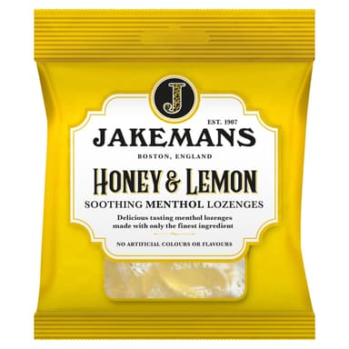 Jakemans Honey & Lemon Soothing Menthol Lozenges - 12 x 73g Bags