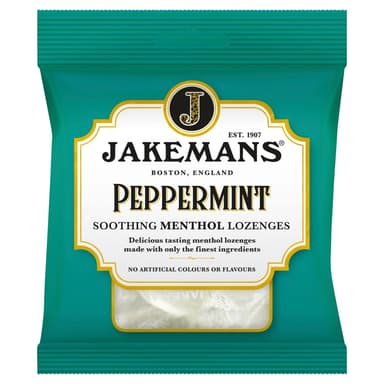 Jakemans Peppermint Soothing Menthol Lozenges - 12 x 73g Bags