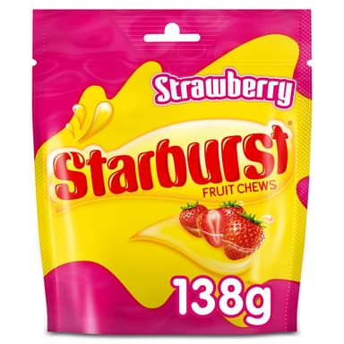 Starburst Strawberry Fruit Chews Sweets - 12 x 138g Bags