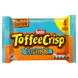 Toffee Crisp Orange Milk Chocolate Bars 4 Pack 124g
