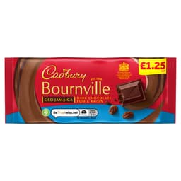 Cadbury Bournville Old Jamaica Dark Chocolate Rum & Raisin 100g £1.25 PMP
