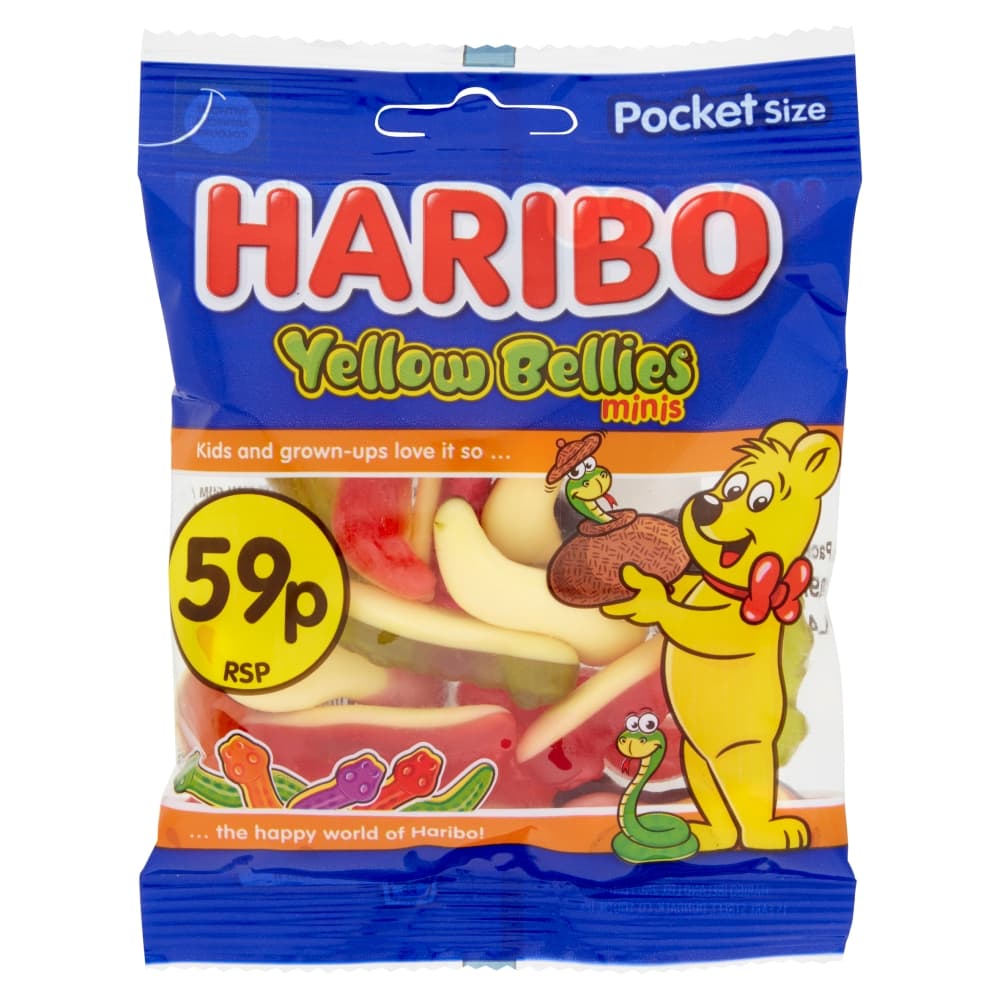 Haribo Yellow Bellies Minis 60g 59p PMP
