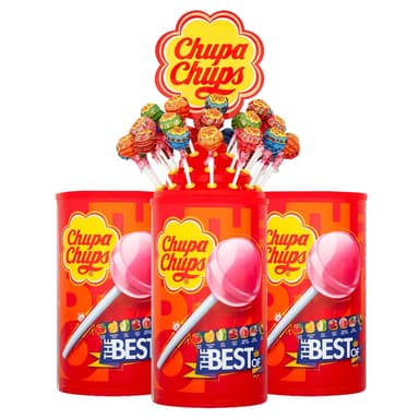 Chupa Chups The Best of Assorted Flavour - 300 x 14g Lollipops