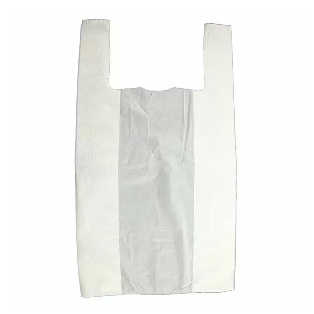 Jumbo White Vest Carrier Bags