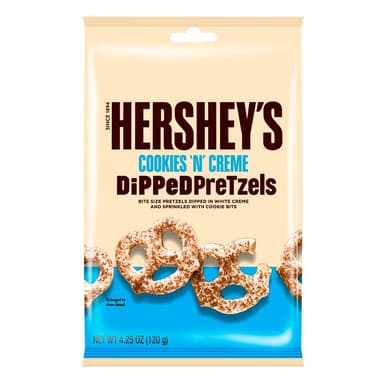 Hershey's Cookies 'n' Creme Dipped Pretzels - 12 x 120g Bags