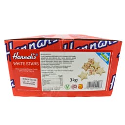 Hannah's White Chocolate Snowie Stars 3kg