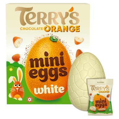 Terry's Chocolate Orange White Easter Egg & White Mini Eggs - 1 x 200g Box
