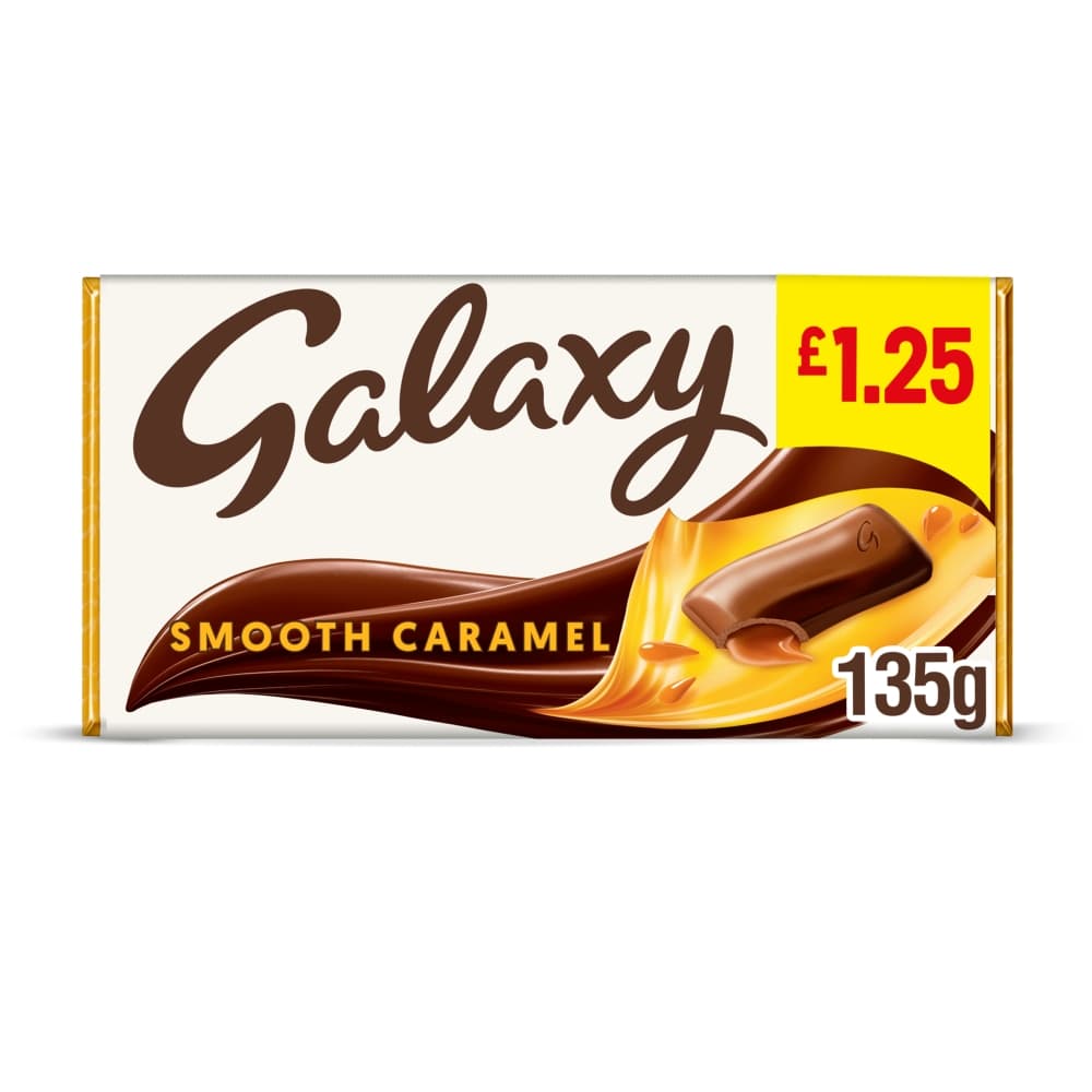 Galaxy Smooth Caramel & Milk Chocolate Block Bar £1.25 PMP 135g