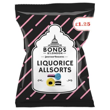 Bonds Liquorice Allsorts Bags - 12 x 130g Bags