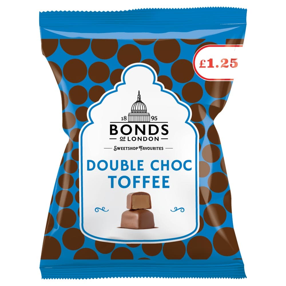 Bonds Double Choc Toffee Bags 100g £1.25 PMP