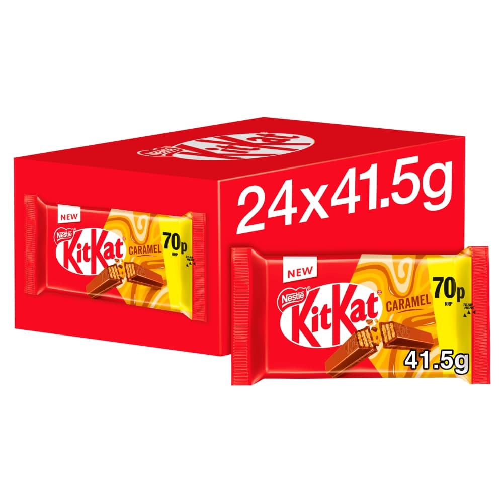 Kit Kat 4 Finger Caramel Milk Chocolate Bar 41.5g PMP 70p