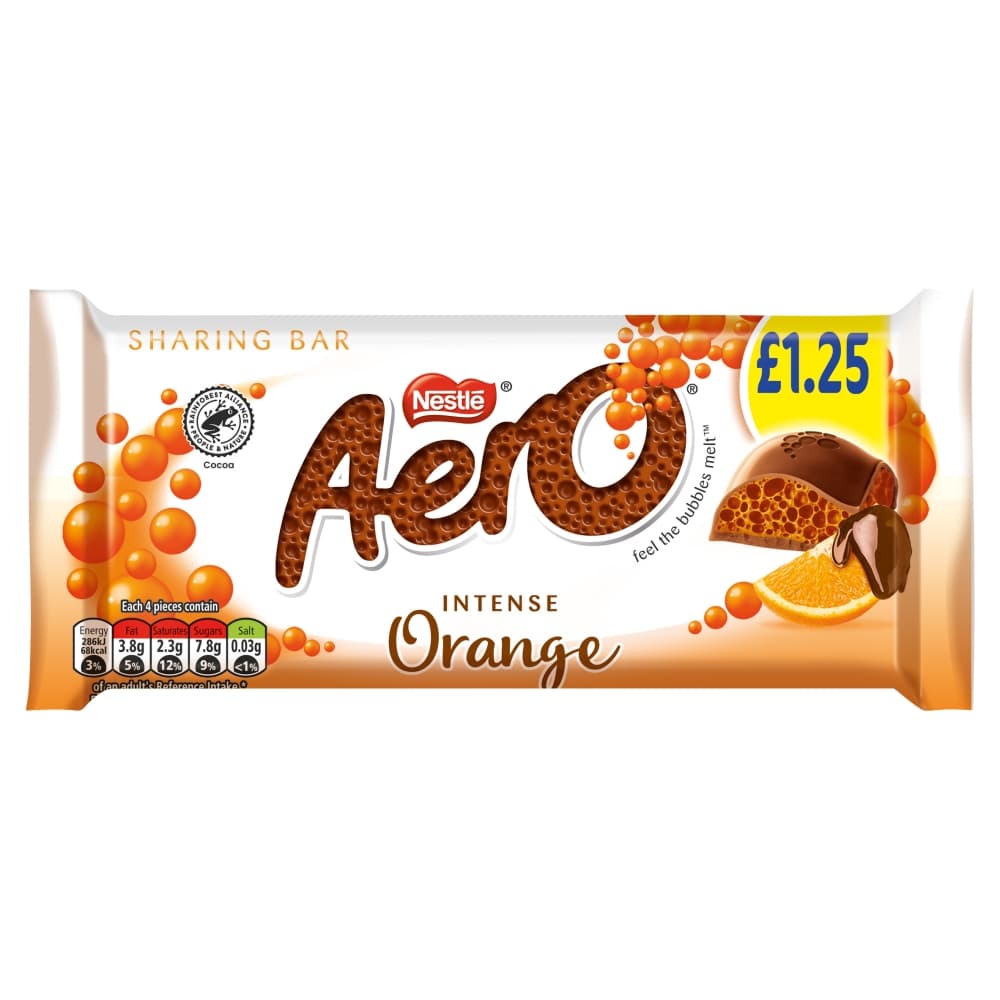 Aero Orange Chocolate Sharing Bar 90g £1.25 PMP